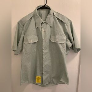 US ARMY DRESS GREEN SHORT SLEEVE SHIRT UNIFORM MEN'S SIZE 17